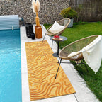Alfombra de interior y exterior con estampado abstracto Santorini Yellow: SAN988JAU Alfombras Nazar