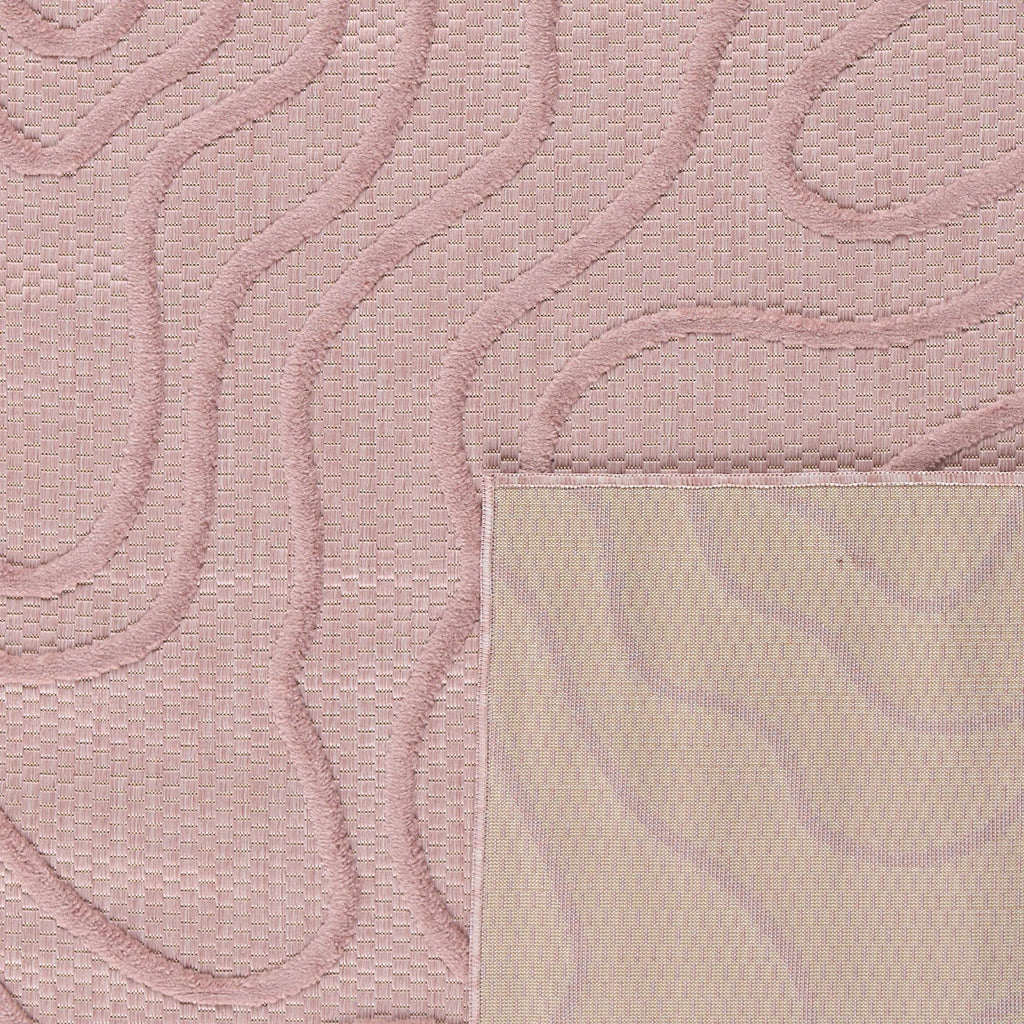 Alfombra interior y exterior con estampado abstracto Santorini Rose: SAN988ROS Alfombras Nazar