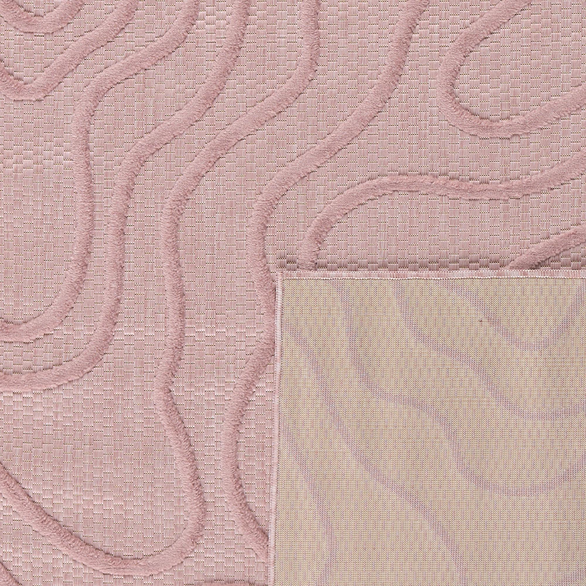 Alfombra interior y exterior con estampado abstracto Santorini Rose: SAN988ROS Alfombras Nazar