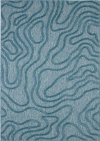 Alfombra Santorini 988 - Estampado gráfico - Turquesa - Interior / Exterior