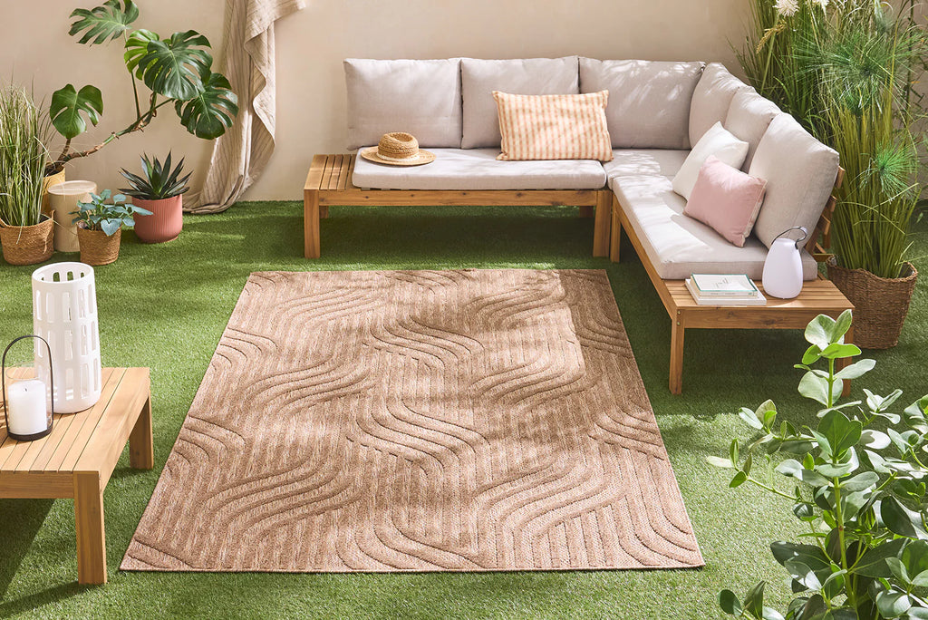Santorini - Tapis D'Intérieur/Extérieur - Polypropylène - Beige