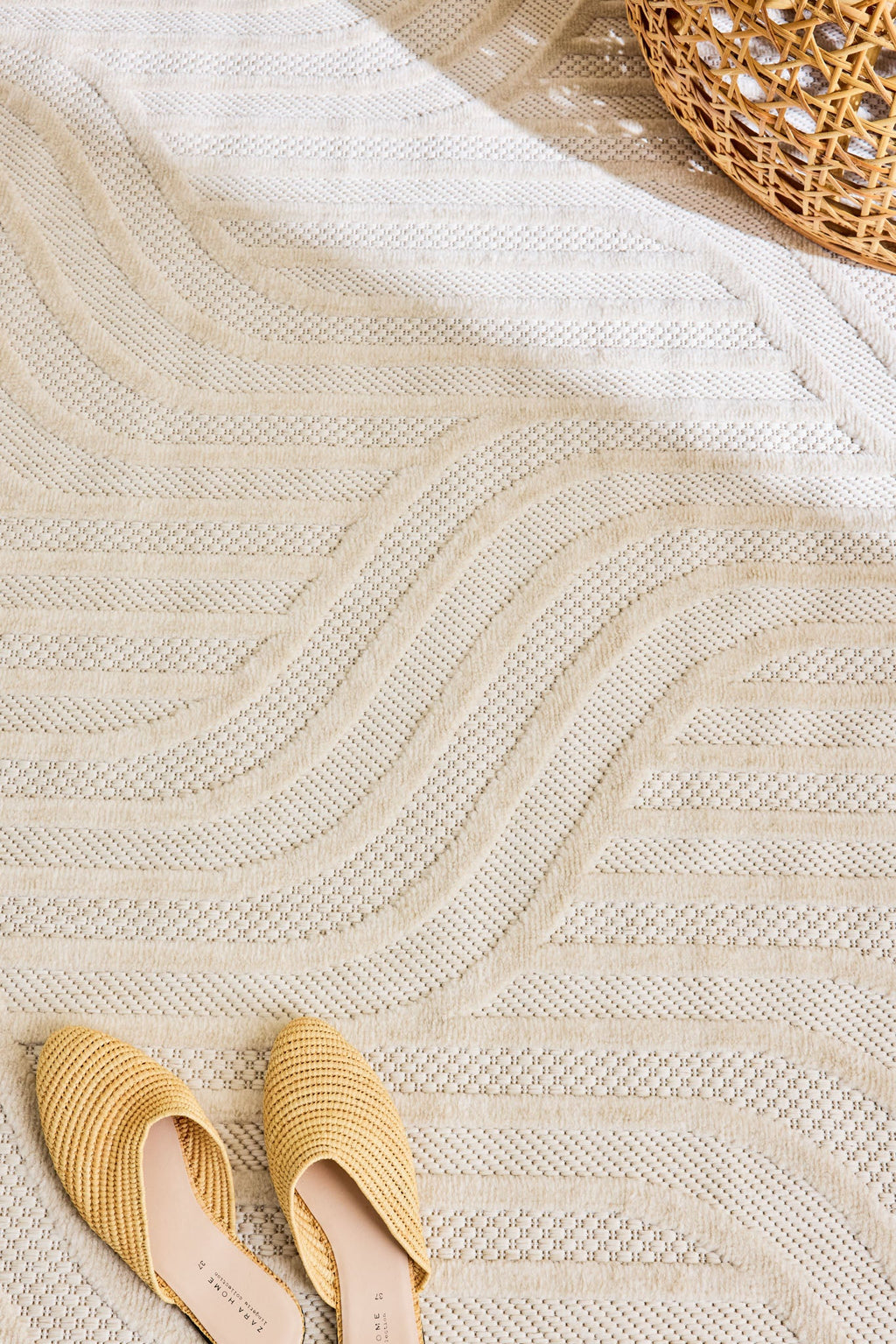Alfombra gráfica blanca: SAN989BLA Alfombras Nazar