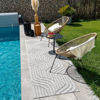Alfombra con motivos gráficos para interior y exterior Santorini Grey: SAN989GRI Alfombras Nazar
