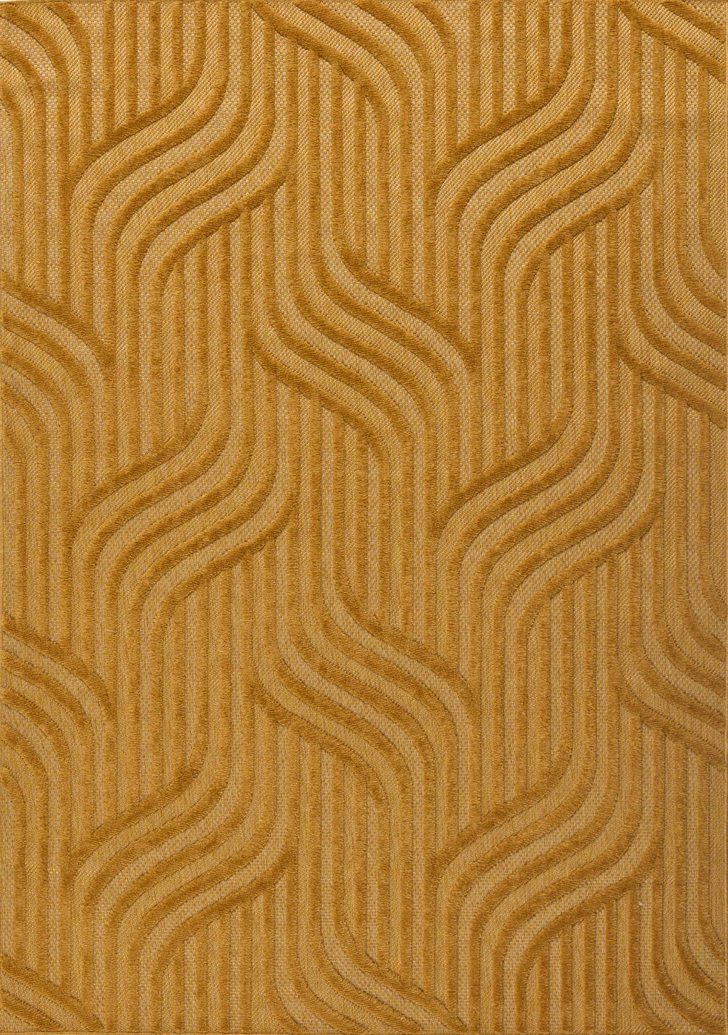 Alfombra con estampado gráfico para interior y exterior Santorini Yellow: SAN989JAU Alfombras Nazar