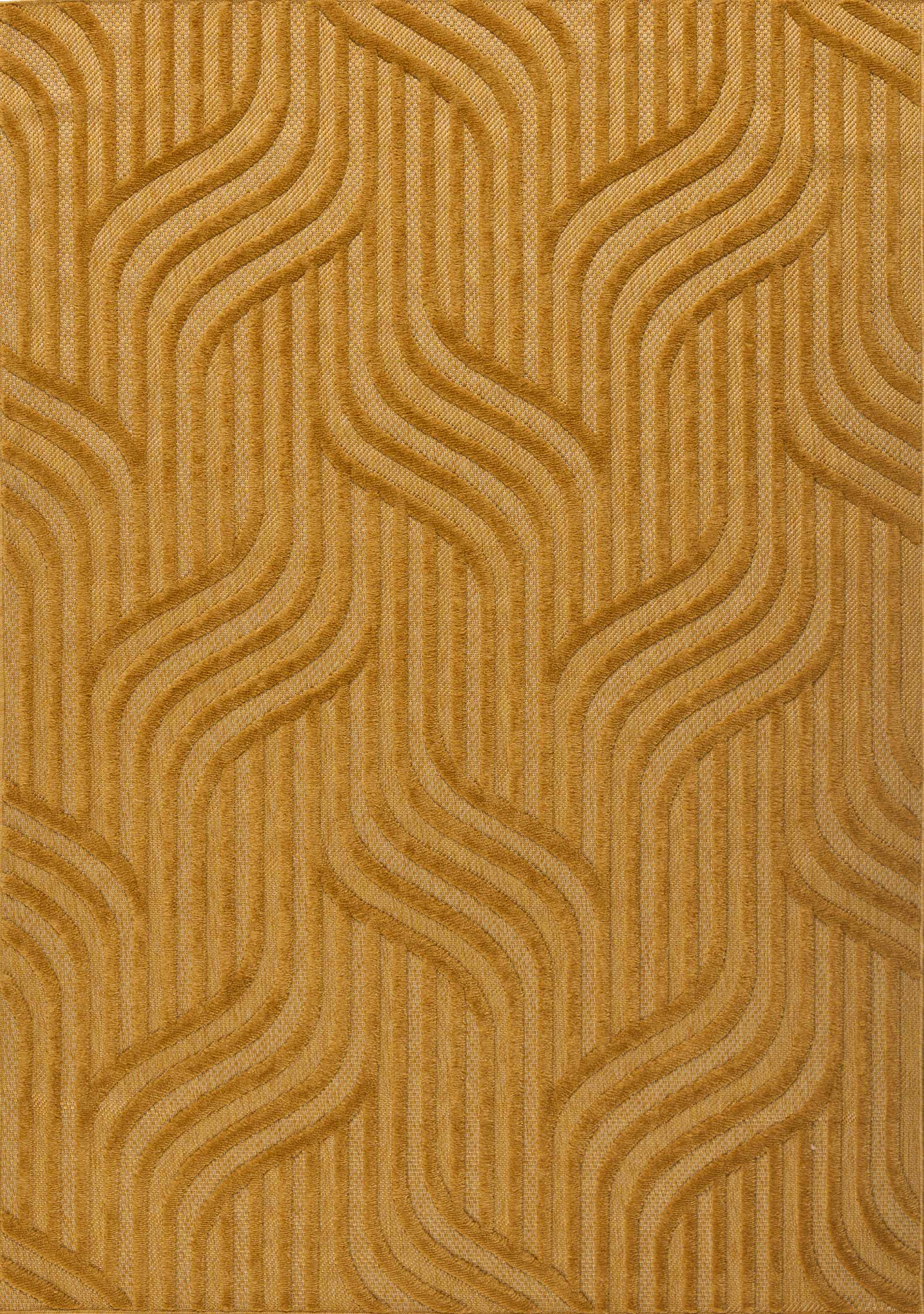 Alfombra con estampado gráfico para interior y exterior Santorini Yellow: SAN989JAU Alfombras Nazar