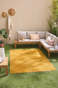 Alfombra con estampado gráfico para interior y exterior Santorini Yellow: SAN989JAU Alfombras Nazar