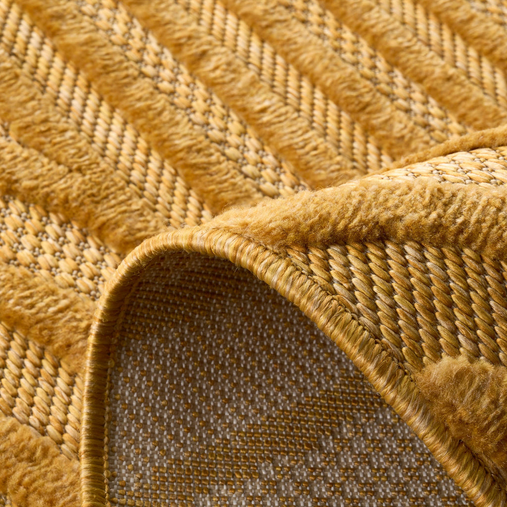 Alfombra con estampado gráfico para interior y exterior Santorini Yellow: SAN989JAU Alfombras Nazar