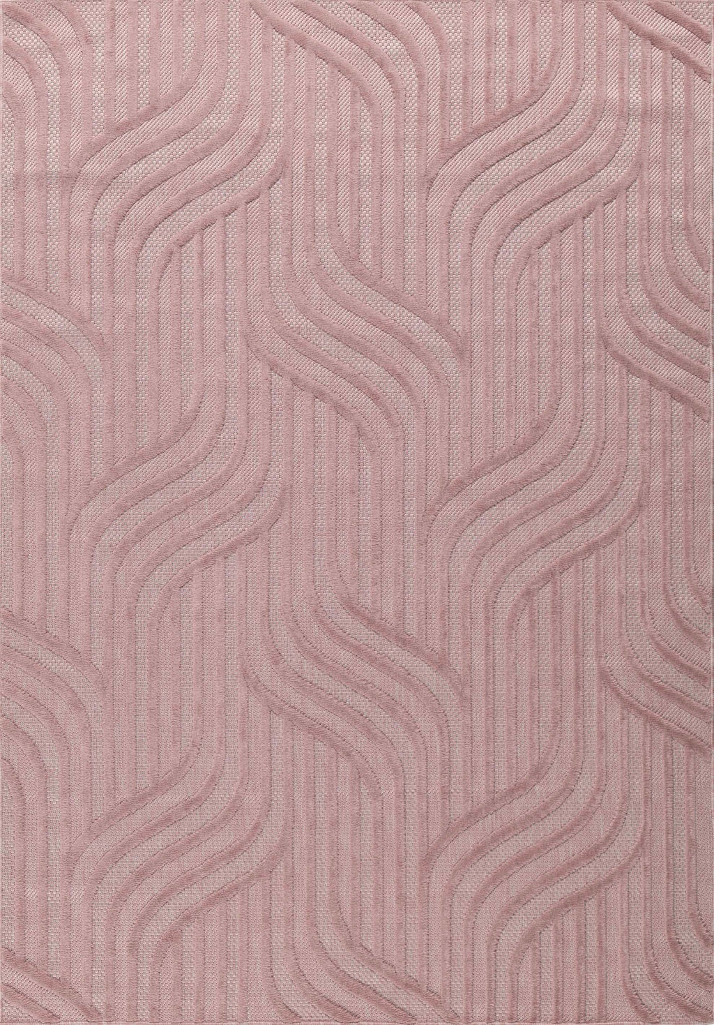 Santorini 989 Rug - Graphic Pattern - Pink - Indoor / Outdoor