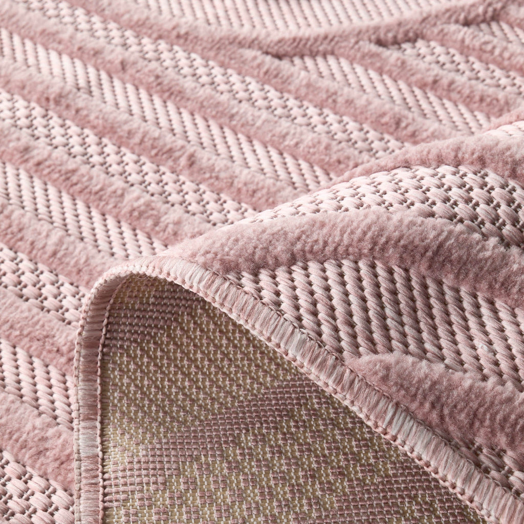Santorini 989 Rug - Graphic Pattern - Pink - Indoor / Outdoor
