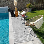 Gray patterned indoor and outdoor rugs: SAN990GRI Nazar rugs