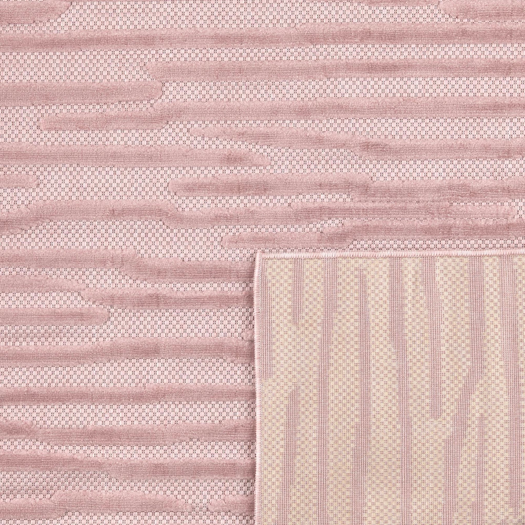 Santorini 990 Rug - Graphic Pattern - Pink - Indoor / Outdoor