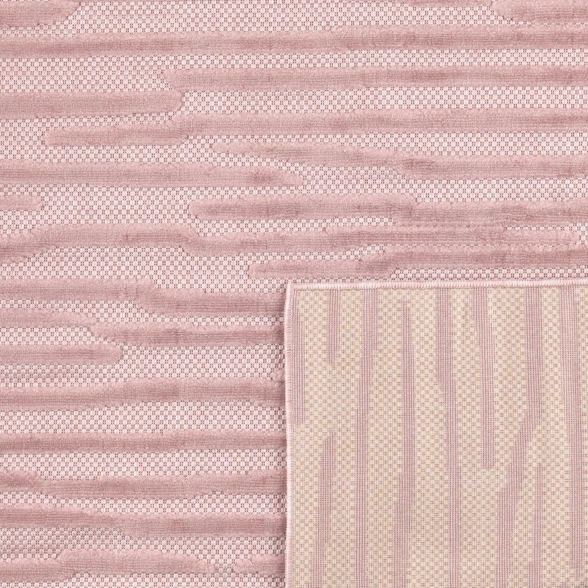 Santorini 990 Rug - Graphic Pattern - Pink - Indoor / Outdoor