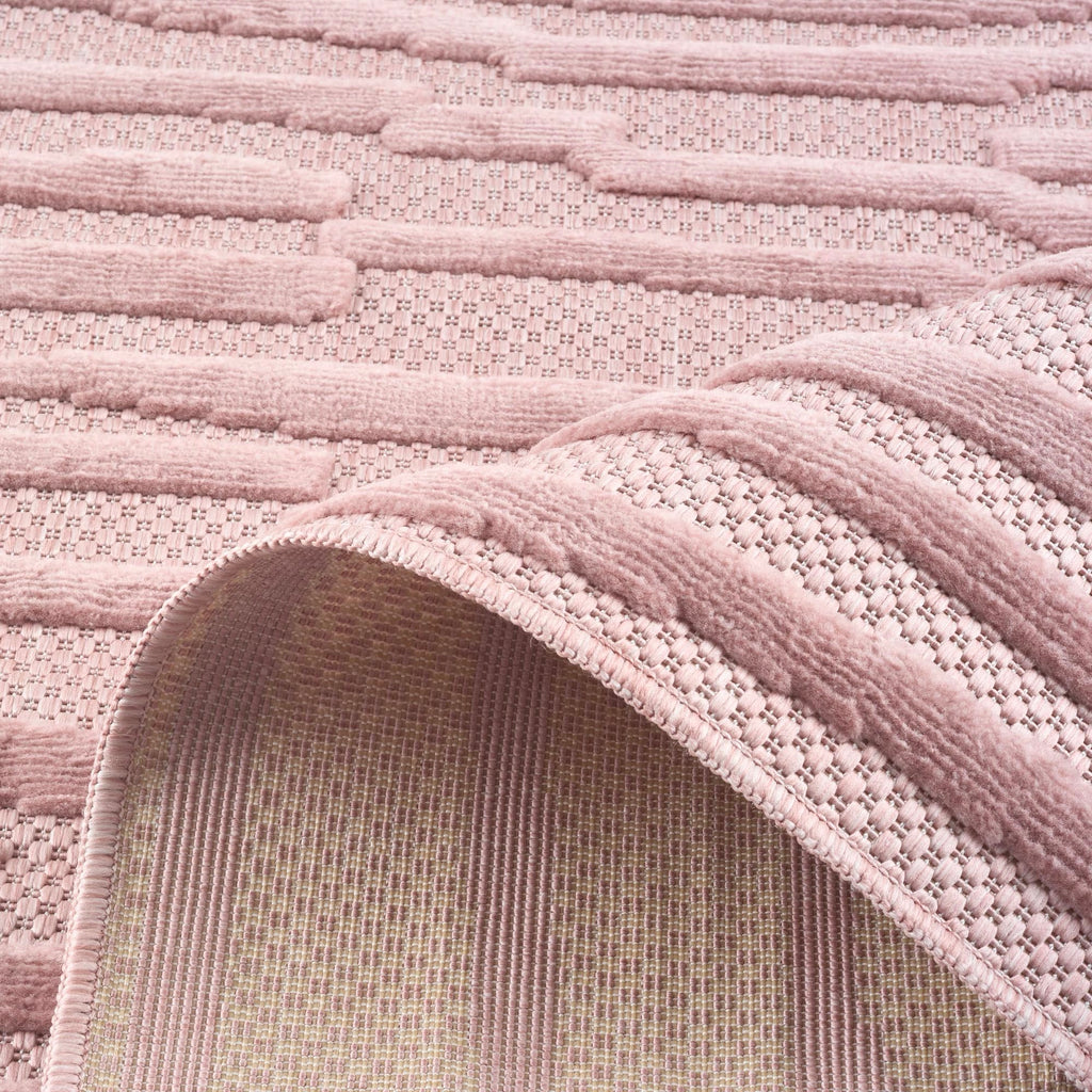 Santorini 990 Rug - Graphic Pattern - Pink - Indoor / Outdoor