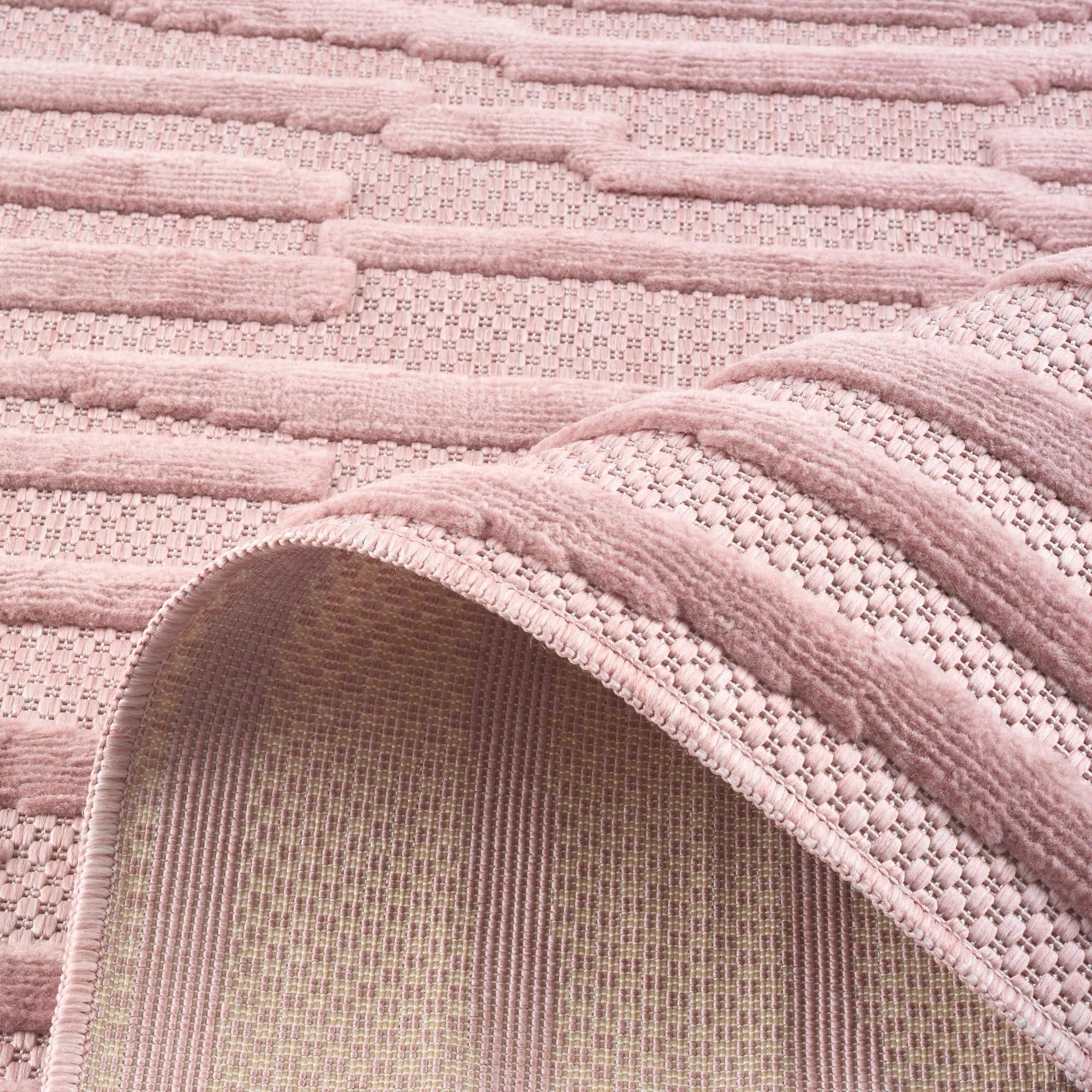 Santorini 990 Rug - Graphic Pattern - Pink - Indoor / Outdoor