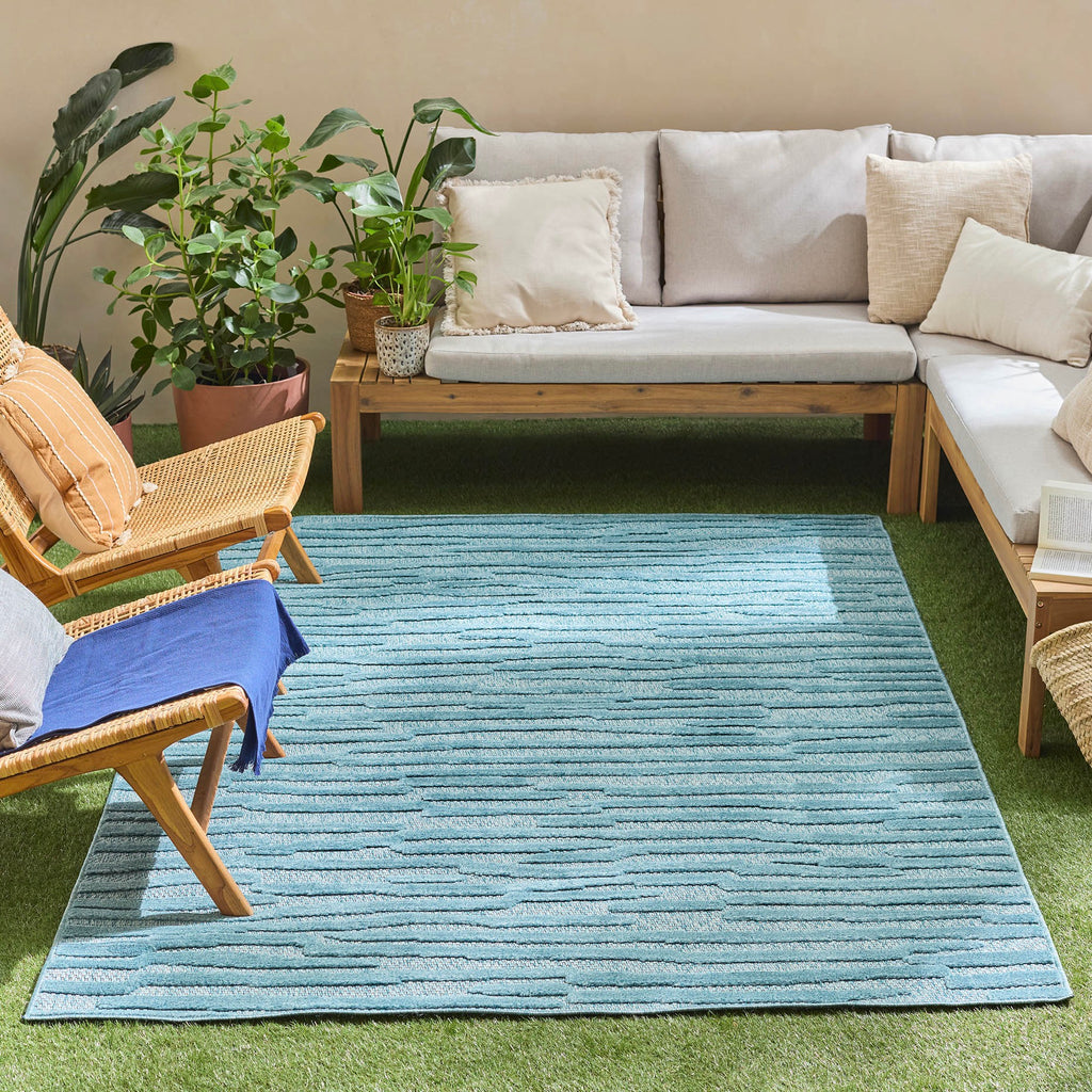 Santorini - Tapis D'Intérieur/Extérieur - Polypropylène - Turquoise