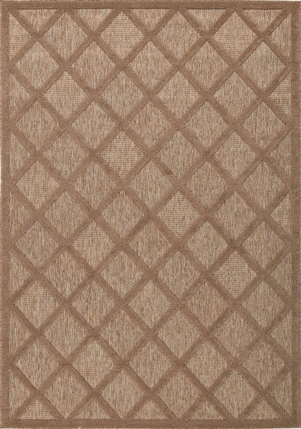 Santorini 991 Rug - Graphic Pattern - Beige - Indoor / Outdoor