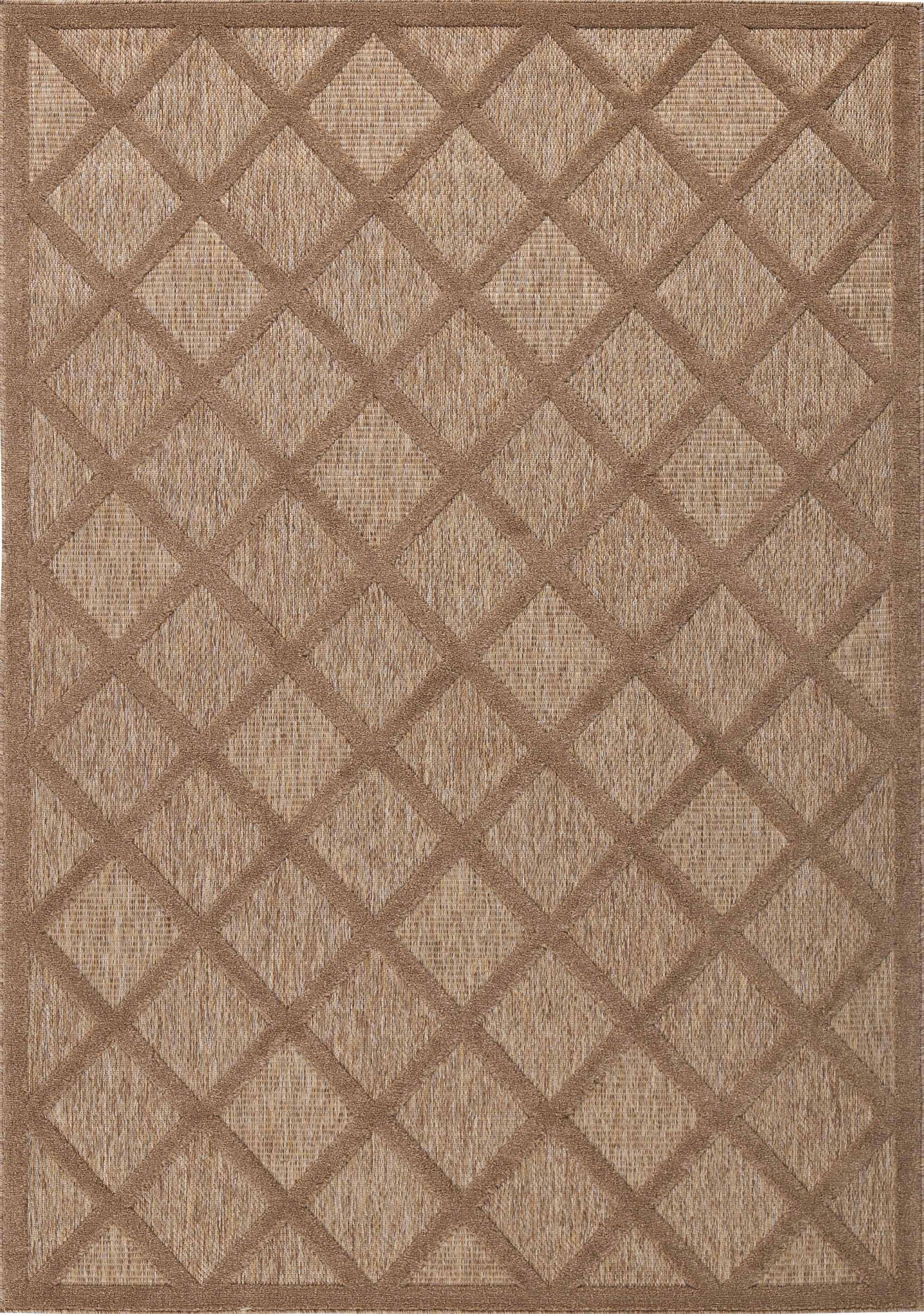 Santorini 991 Rug - Graphic Pattern - Beige - Indoor / Outdoor