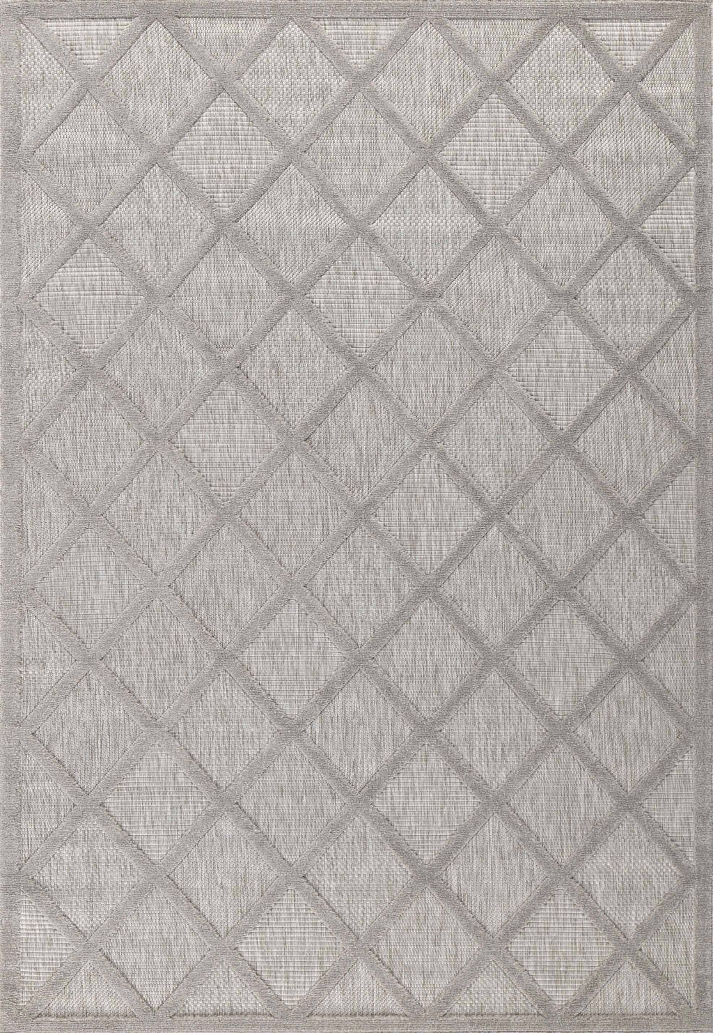 Santorini 991 Rug - Graphic Pattern - Gray - Indoor / Outdoor