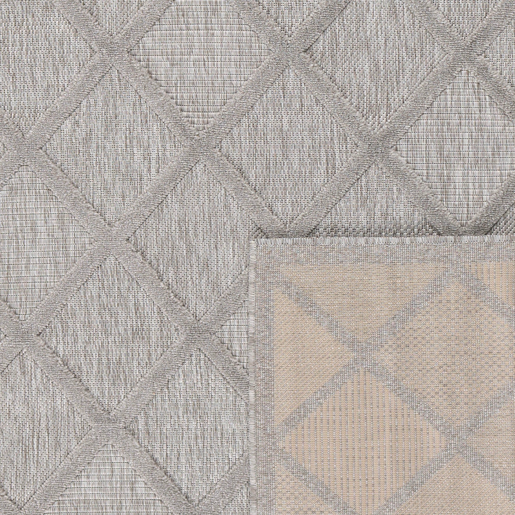 Santorini 991 Rug - Graphic Pattern - Gray - Indoor / Outdoor