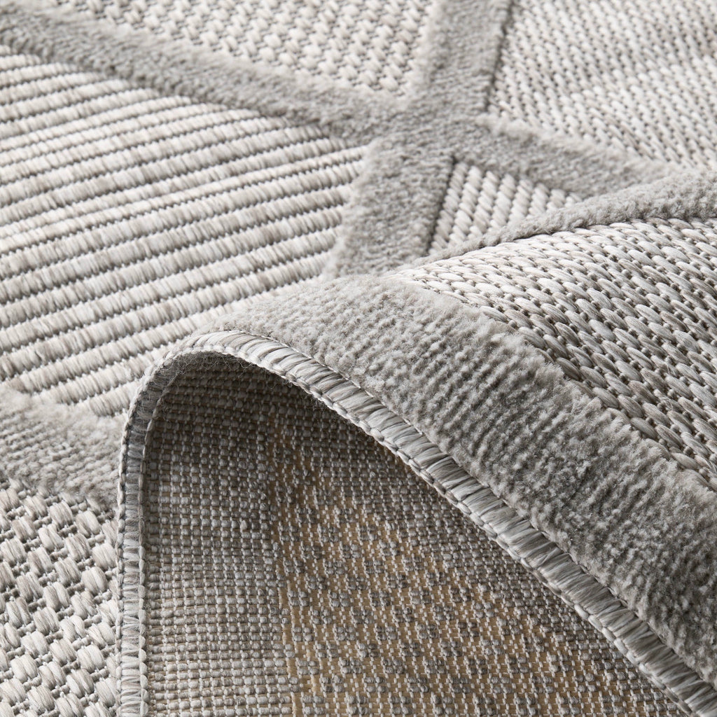 Santorini 991 Rug - Graphic Pattern - Gray - Indoor / Outdoor