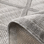 Santorini 991 Rug - Graphic Pattern - Gray - Indoor / Outdoor