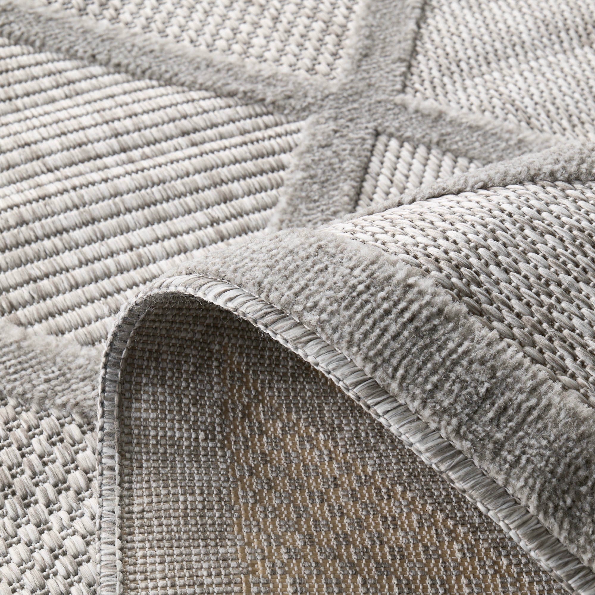 Santorini 991 Rug - Graphic Pattern - Gray - Indoor / Outdoor