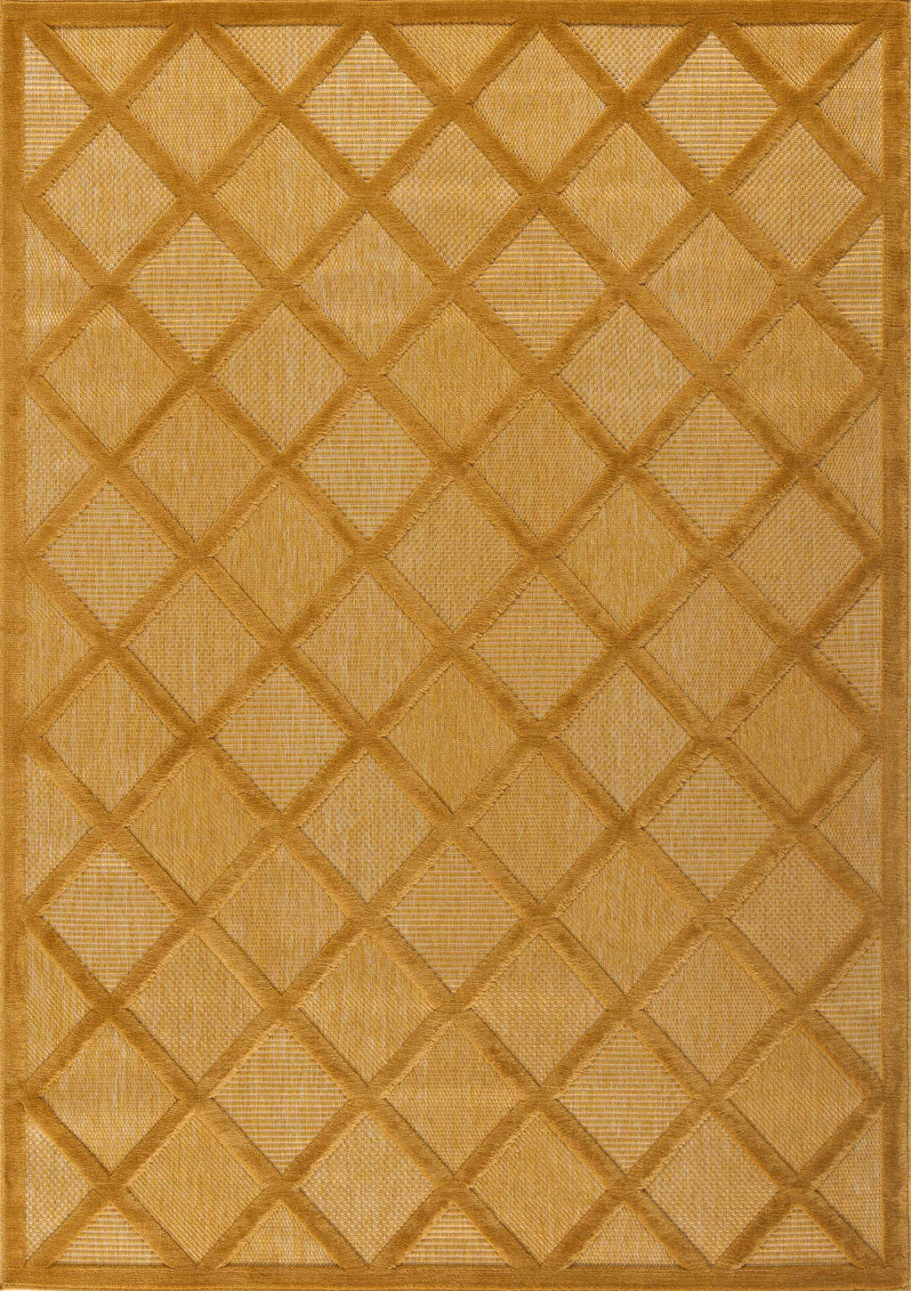 Santorini 991 Rug - Graphic Pattern - Yellow - Indoor / Outdoor