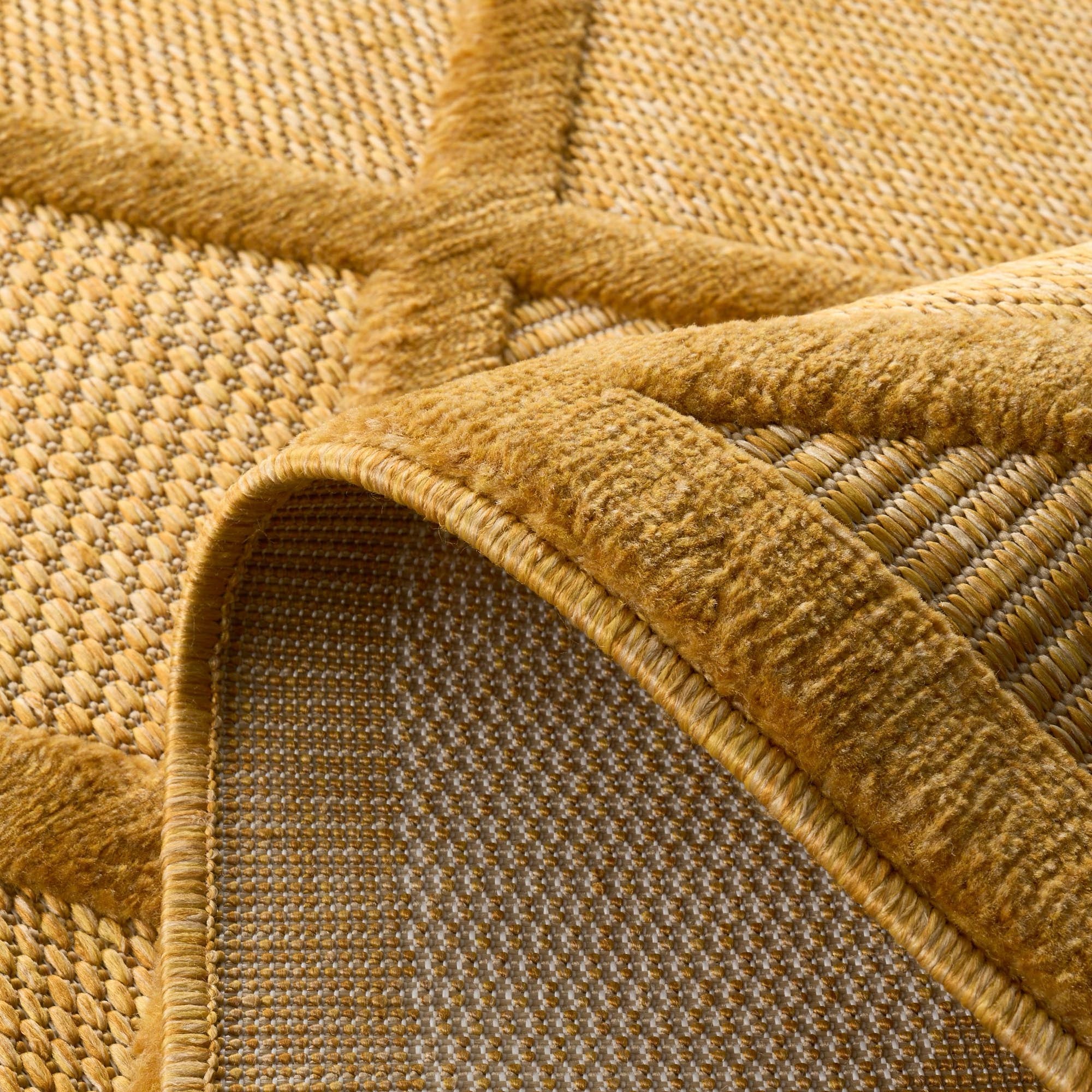 Santorini 991 Rug - Graphic Pattern - Yellow - Indoor / Outdoor