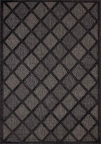 Alfombra Santorini 991 - Diseño Gráfico - Negro - Interior / Exterior