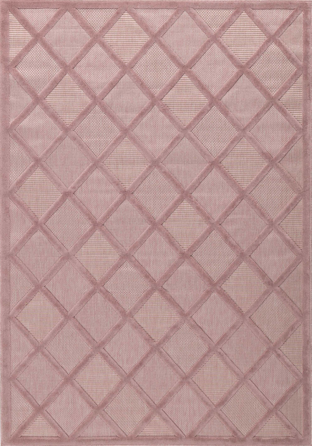 Santorini 991 Rug - Graphic Pattern - Pink - Indoor / Outdoor