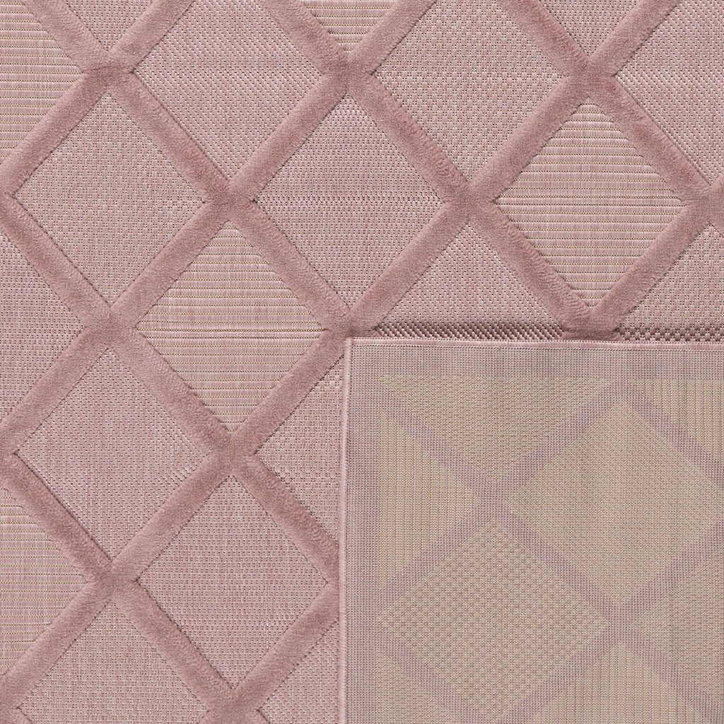 Santorini 991 Rug - Graphic Pattern - Pink - Indoor / Outdoor