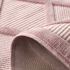 Santorini 991 Rug - Graphic Pattern - Pink - Indoor / Outdoor