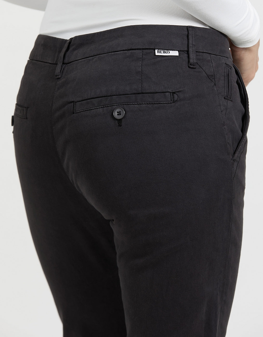 Sandy 2 Basic Chino Trousers - Carbon - Women