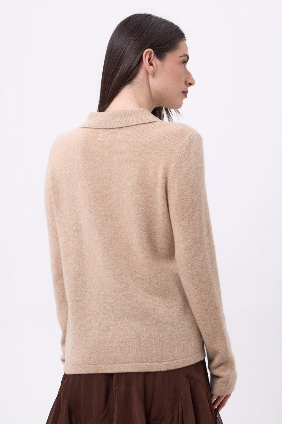 Chemise À Franges Devant Santa - Beige Creme - Femme - 100% Cachemire