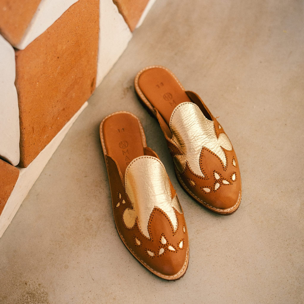 Mules Santiago - Noisette Champagne