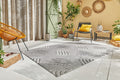 Alfombra con motivos gráficos para interior y exterior Santorini Grey: SAN989GRI Alfombras Nazar