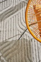 Alfombra con motivos gráficos para interior y exterior Santorini Grey: SAN989GRI Alfombras Nazar