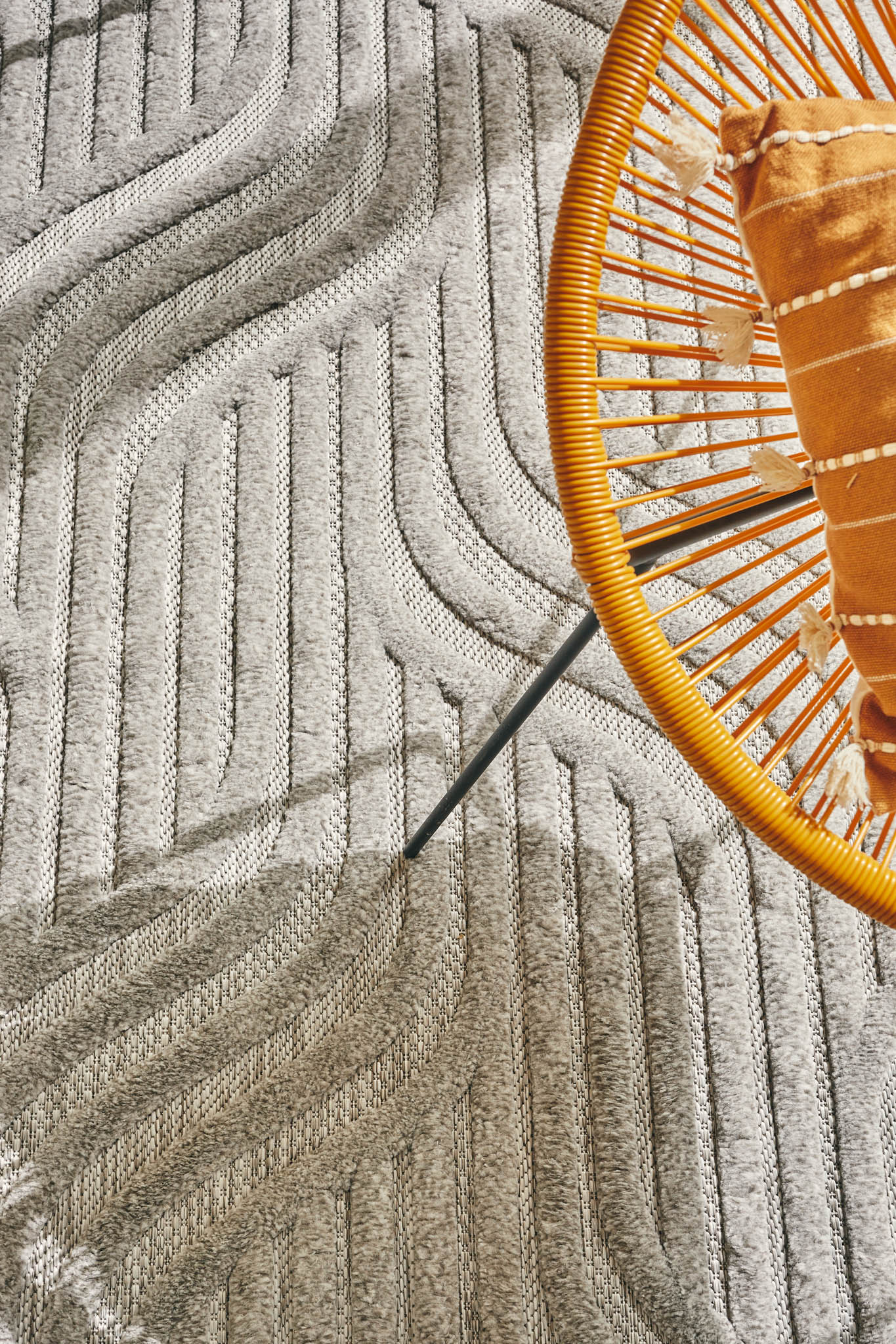 Alfombra con motivos gráficos para interior y exterior Santorini Grey: SAN989GRI Alfombras Nazar