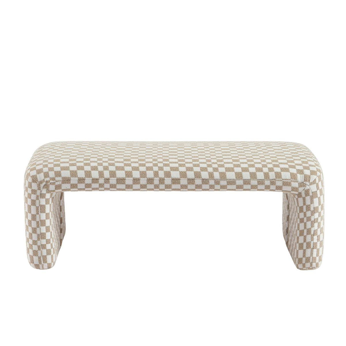 Saran - Banc - Tissu Damier - Beige