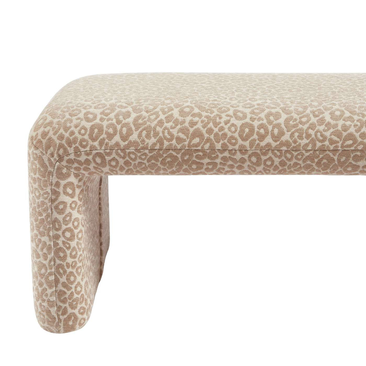Saran - Banc - Tissu Léopard - Beige