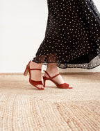 Amalia Heeled Sandals - Cherry Burnt - Women