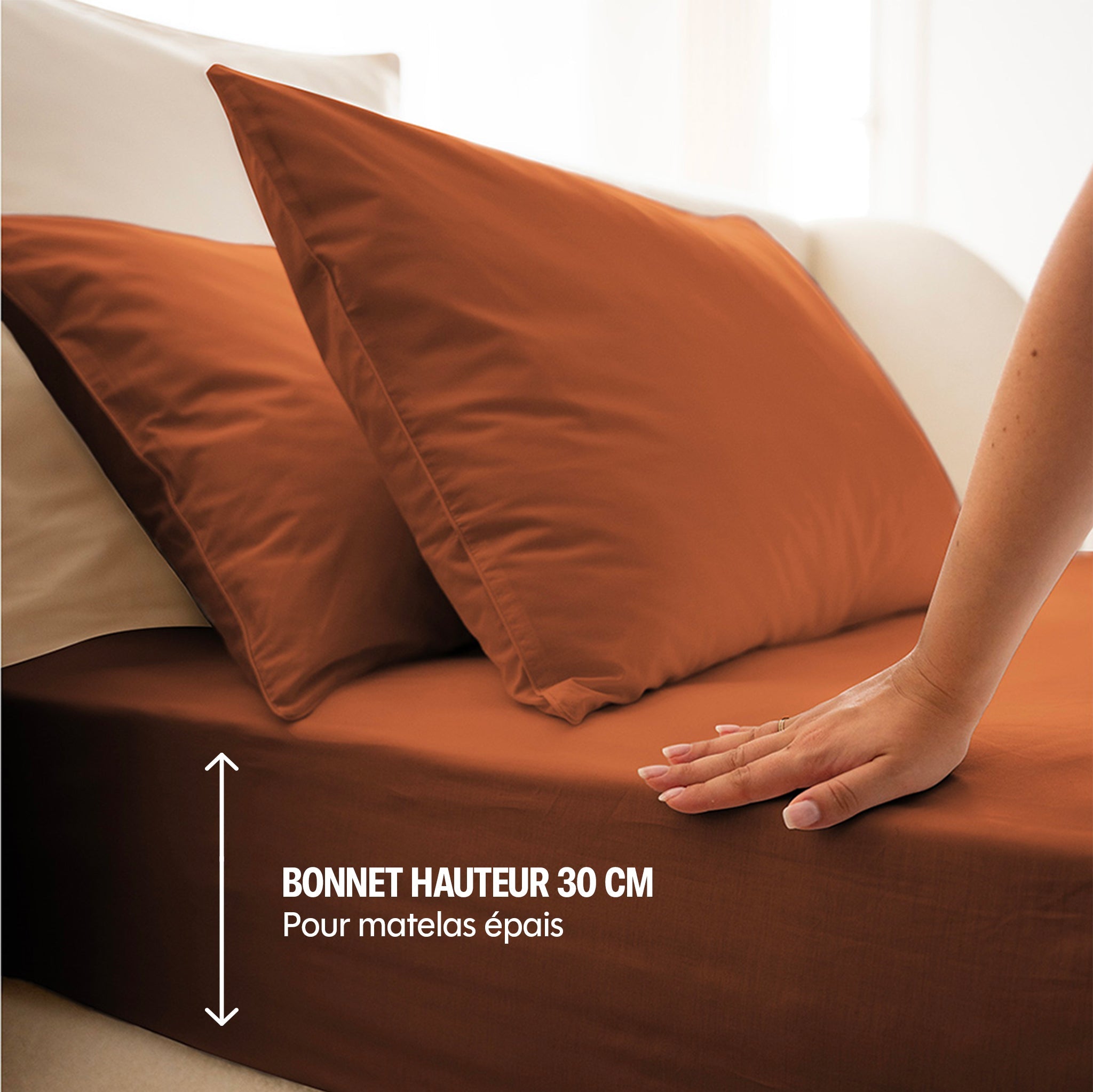 Cotton Satin Fitted Sheet - 4 Colours to Choose From