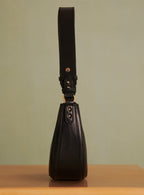 SAULA LEATHER HALF MOON BAG PETITE MENDIGOTE