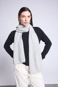 Echarpe Etole Unisexe Scarf - Gris Clair - Mixte - 100% Cachemire