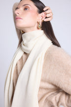 Unisex Cashmere Scarf Stole Scarf - White - Mixed