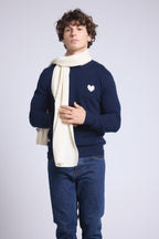 Unisex Cashmere Scarf Stole Scarf - White - Mixed