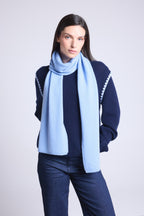 Echarpe Etole Unisexe Scarf - Bleu Ciel - Mixte - 100% Cachemire