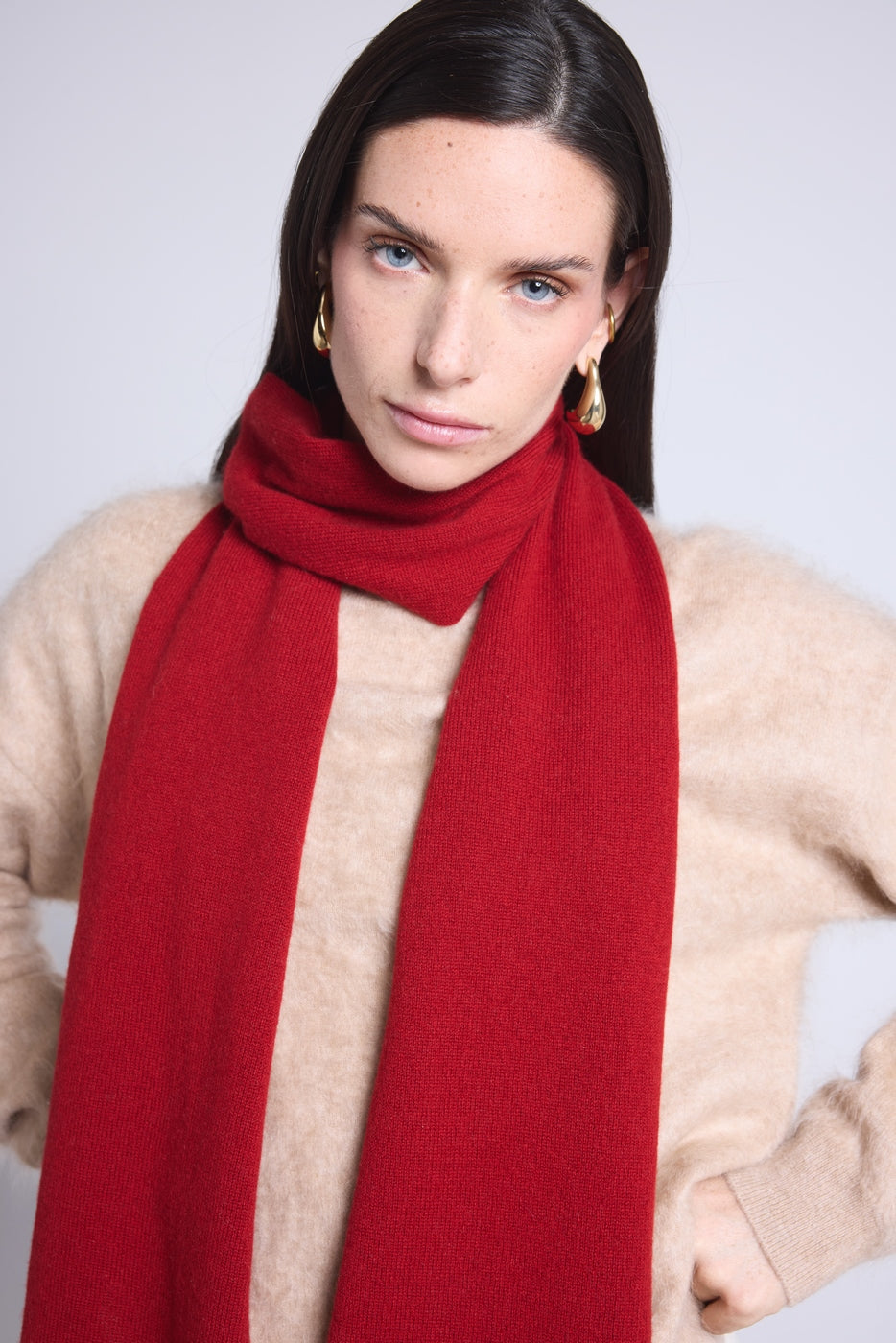 Unisex Scarf Stole - Burgundy Red - Unisex