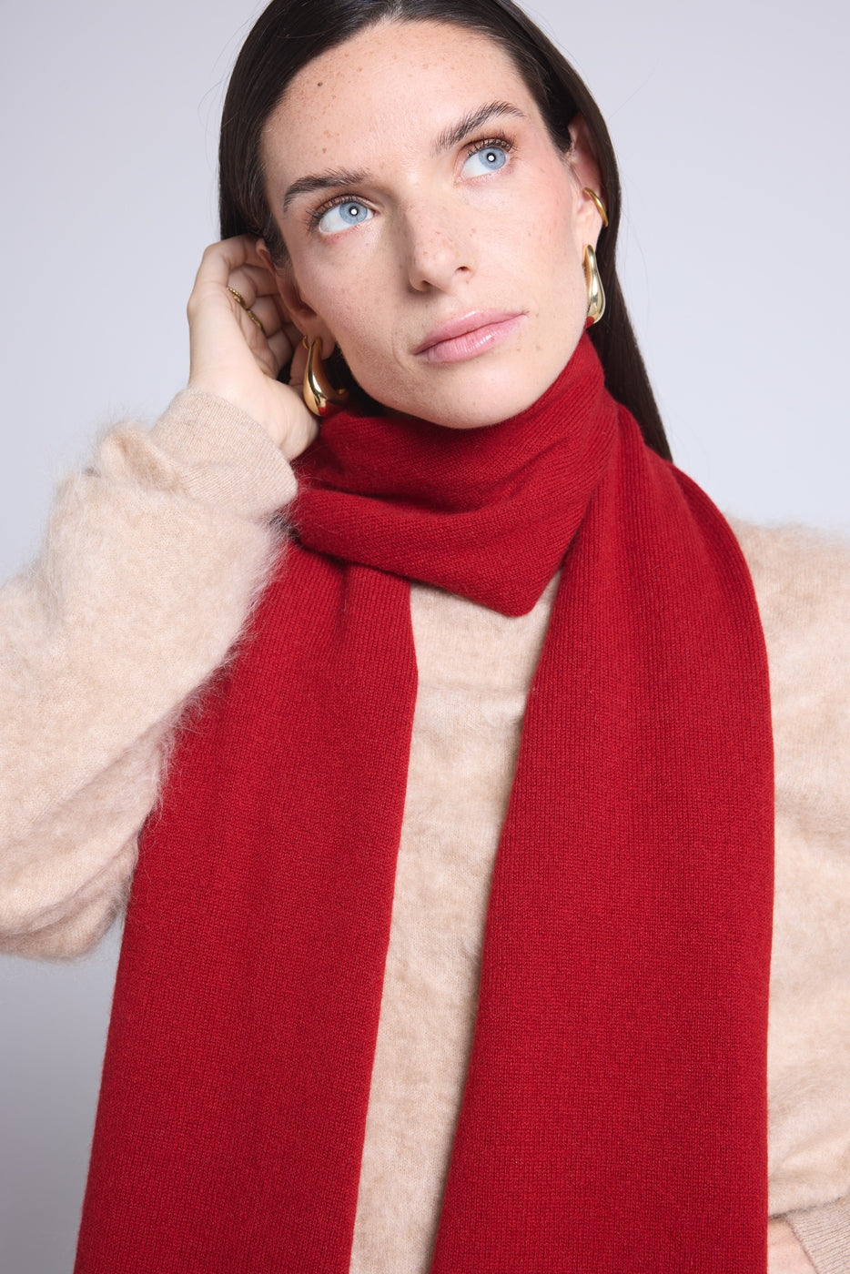 Unisex Scarf Stole - Burgundy Red - Unisex