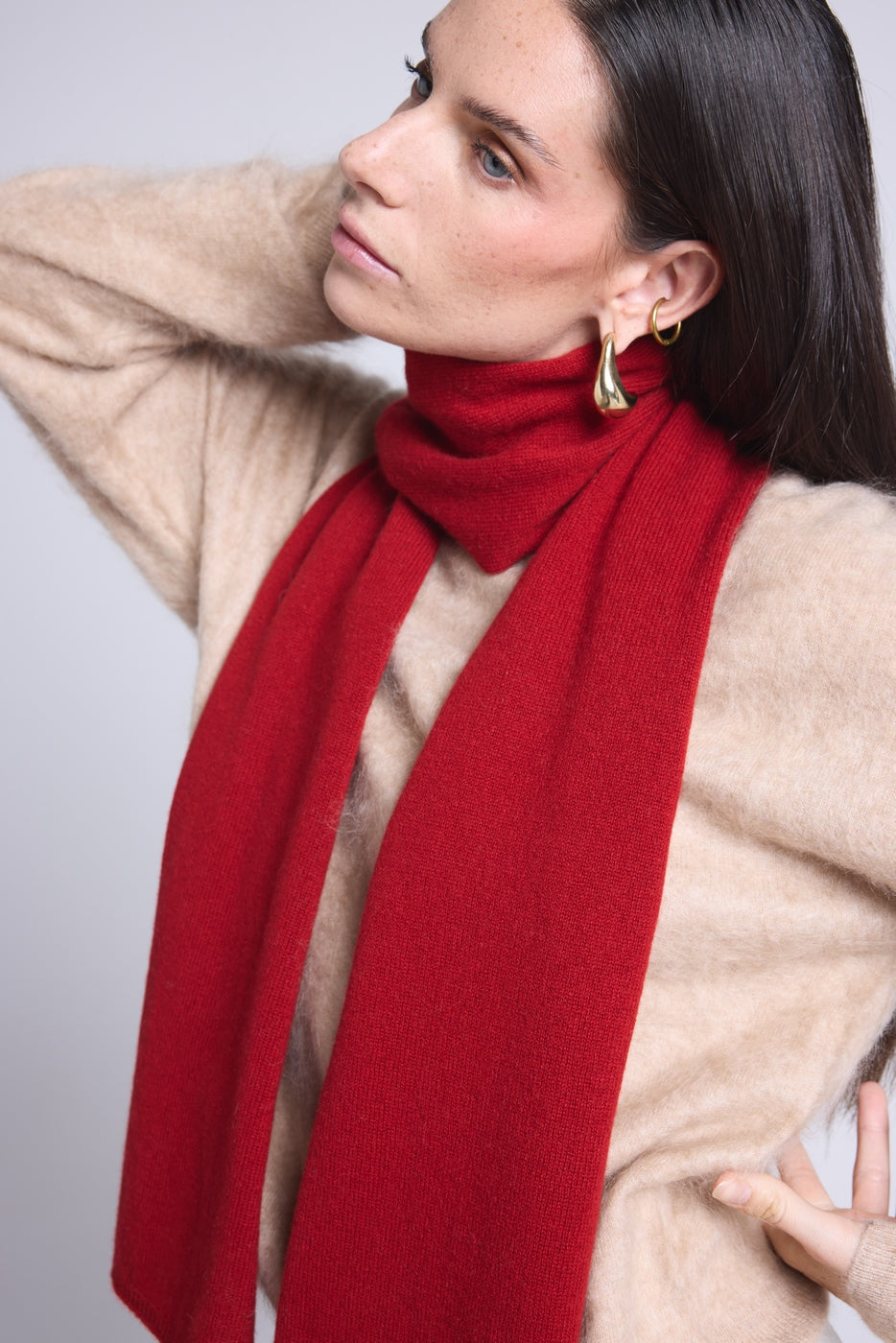 Unisex Scarf Stole - Burgundy Red - Unisex